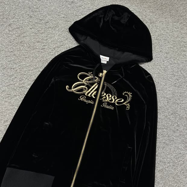 [우먼95] 엘레쎄 벨벳 후드집업