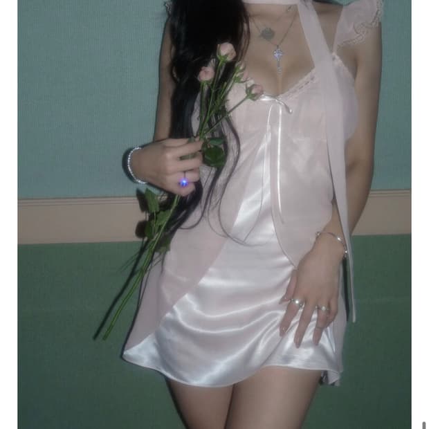 엔젤넘버555 noir lace dress (pink) M현재 공홈 품절