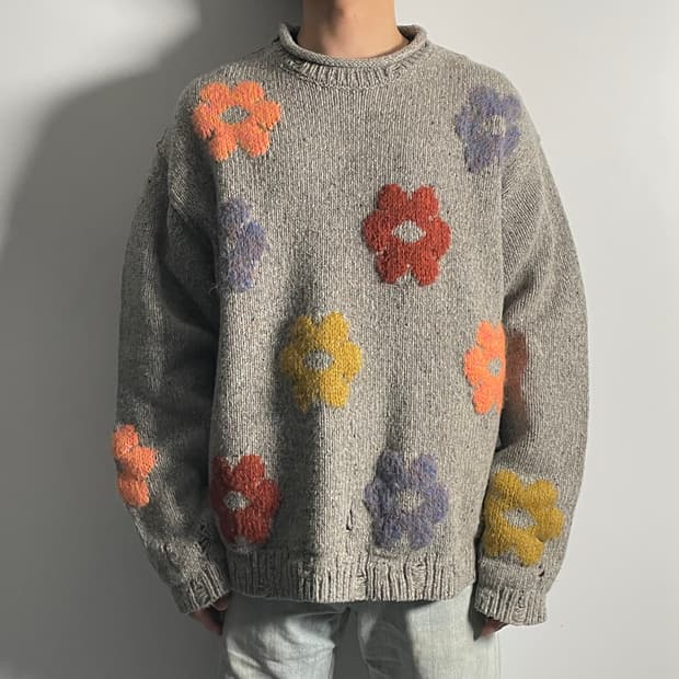 아크네 스튜디오 자카드 플라워 울 니트  (on.169)  