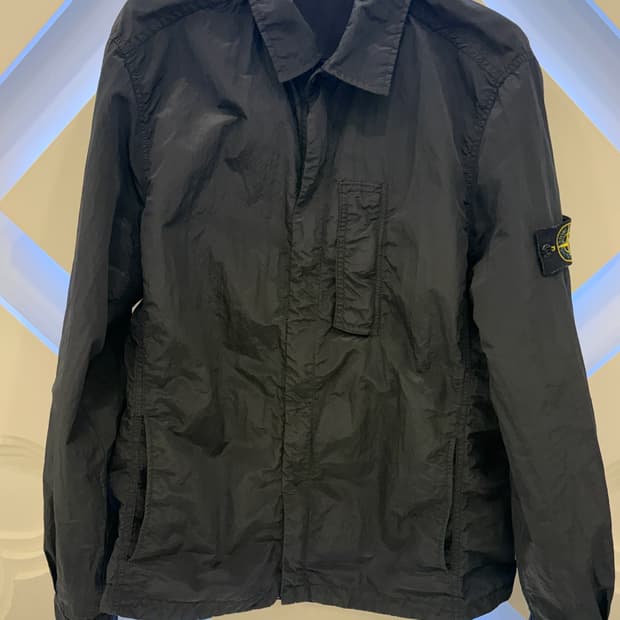 스톤아일랜드 18SS 나일론메탈 오버셔츠 블랙