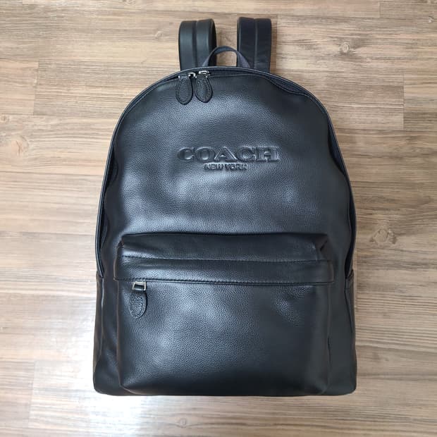 COACH 코치 찰스 레더 천연 소가죽 백팩 가방