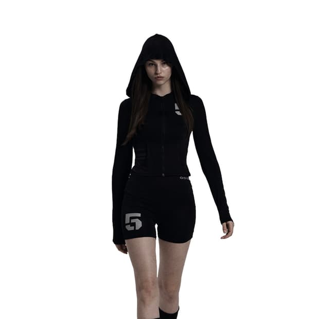 오도어 No.5 Stretch hood zip 블랙 택ㅇ