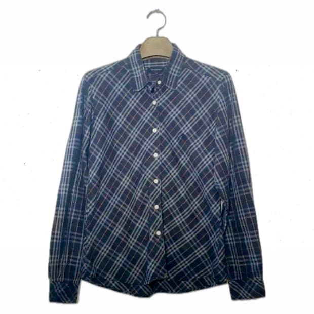 [정품] 버버리 런던 클래식 네이비 노바 체크 셔츠