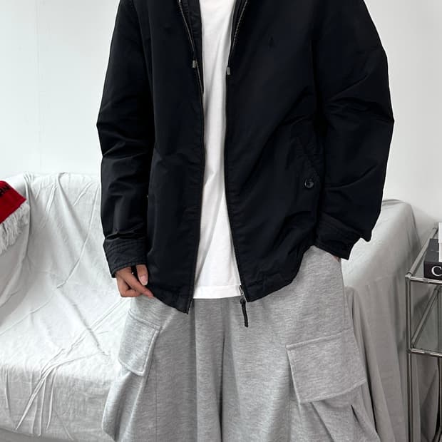 빈폴 블랙 블루종 자켓 100