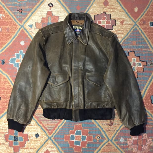 90’s us wings a-2 레더자켓