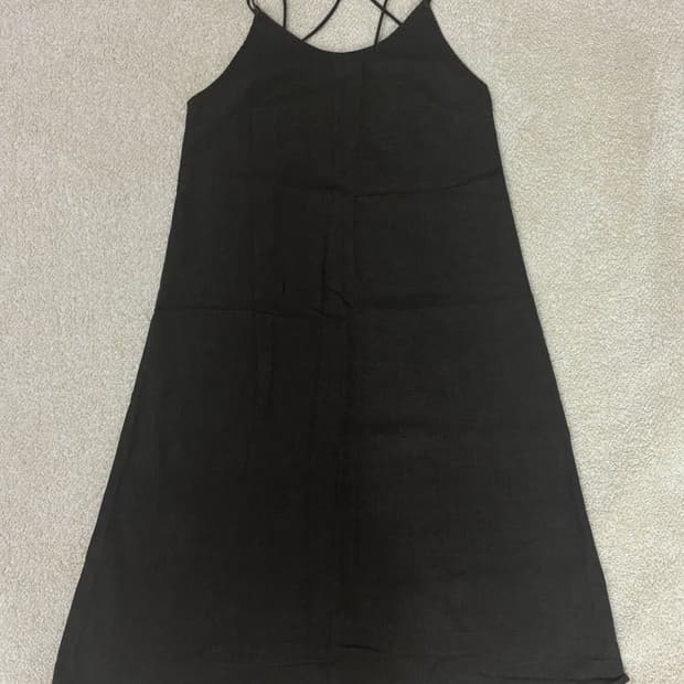 [러브앤쇼] 린넨 끈 원피스 (브라운)