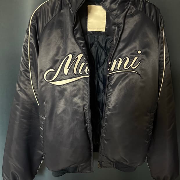  2-WAY 마이애미 베이스볼 트윌 점퍼 네이비