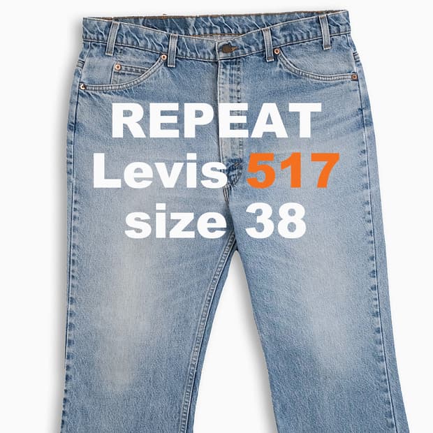 리바이스 517 오렌지탭 연청 90s USA 38인치 OR5174041