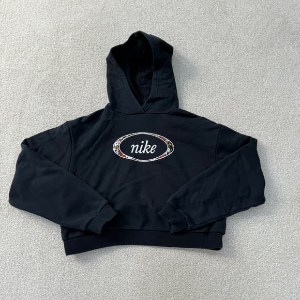 [S] 나이키 여성 플라워 로고 크롭 후드티 1231T1