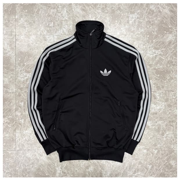 아디다스 블랙 & 실버 대장급 구파이어버드 트랙탑 희귀져지