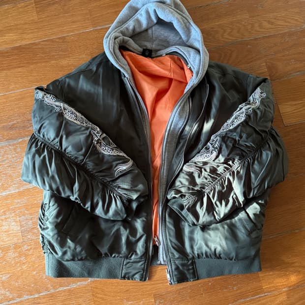 [TM3] 곤룡포 자수 후드 항공점퍼(MA-1)