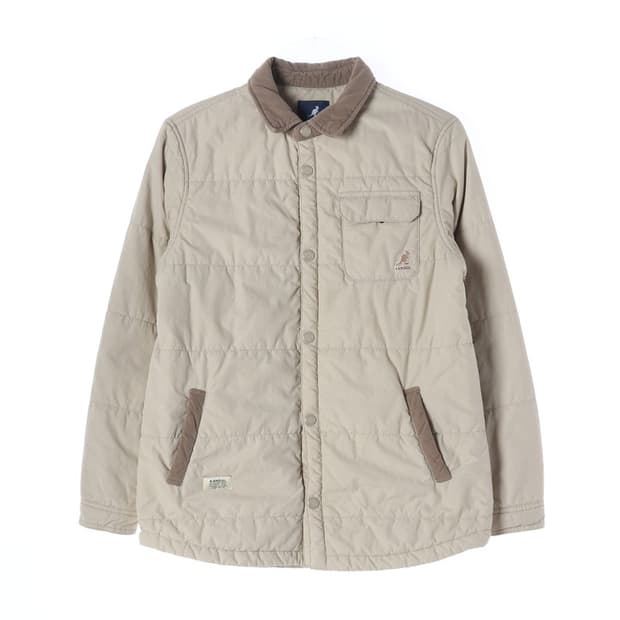 캉골 코듀로이 칼라 퀼팅 자켓 베이지 155