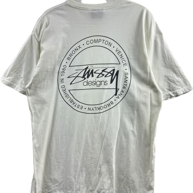 스투시 화이트 백로고 티셔츠1218