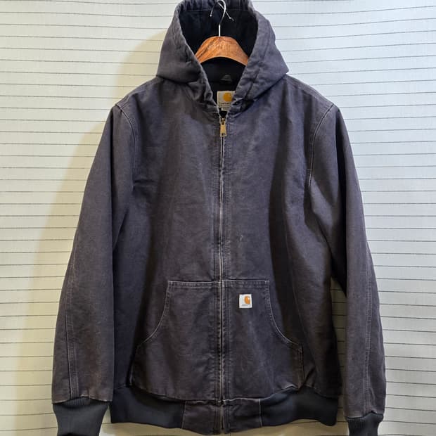 칼하트 덕 캔버스 후드 액티브 워크 자켓