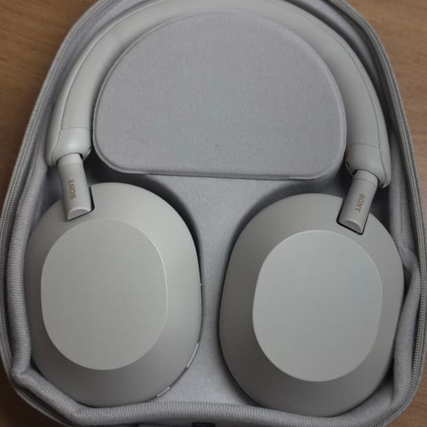 소니 WH-1000XM5 플래티넘 실버 헤드폰
