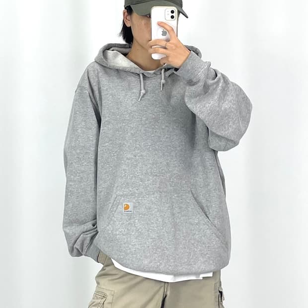  [2XL]CARHARTT 그레이 후드맨투맨  
