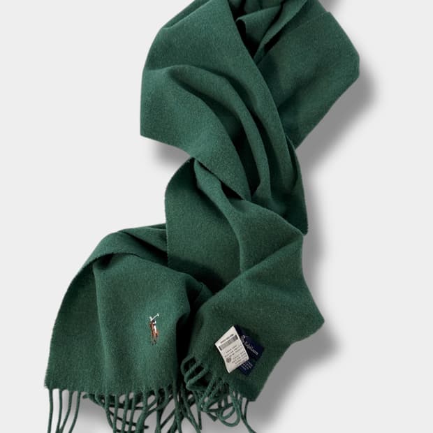 폴로 랄프로렌 00‘s 램스울 그린 머플러