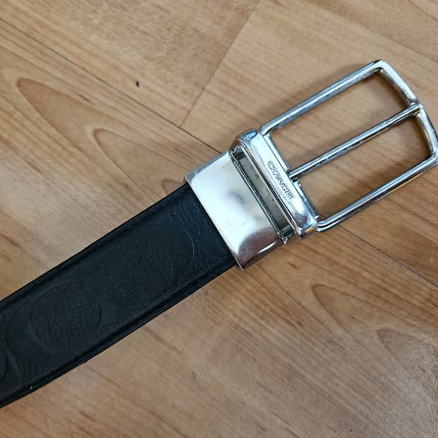 COACH 코치 남성 블랙 가죽 벨트