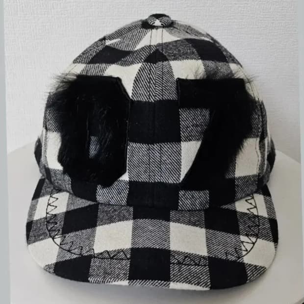 Lucky & Chouette 체크 퍼 모자 새제품 FREE