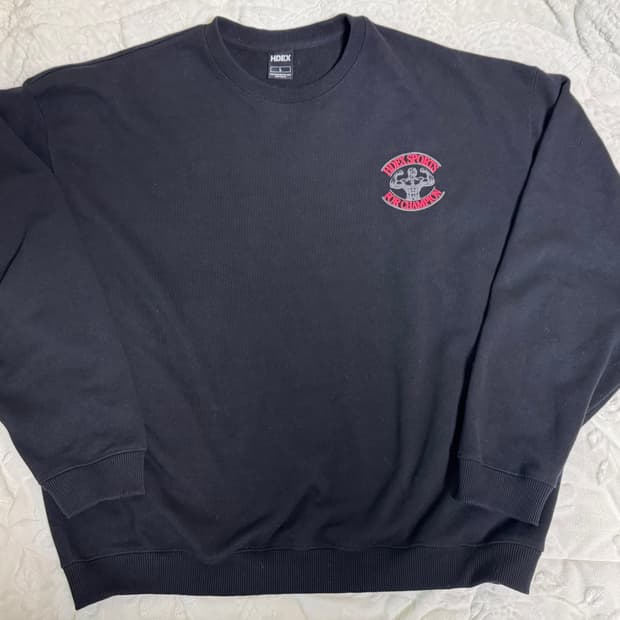 HDEX 블랙 맨투맨 L