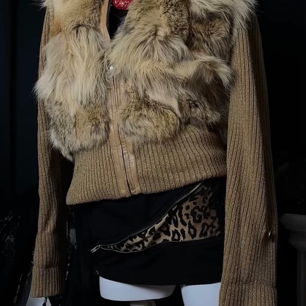 아케호무 빈티지 퍼자켓 리얼퍼