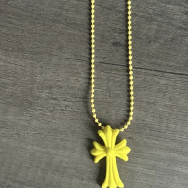 [정품특가] 크롬하츠 옐로우 크로스 펜던트 볼체인 네크리스 