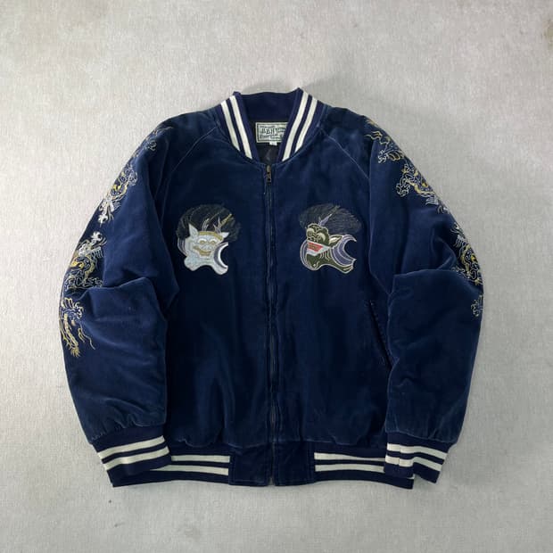 100 일본 bbh 벨벳 스카쟌 자켓