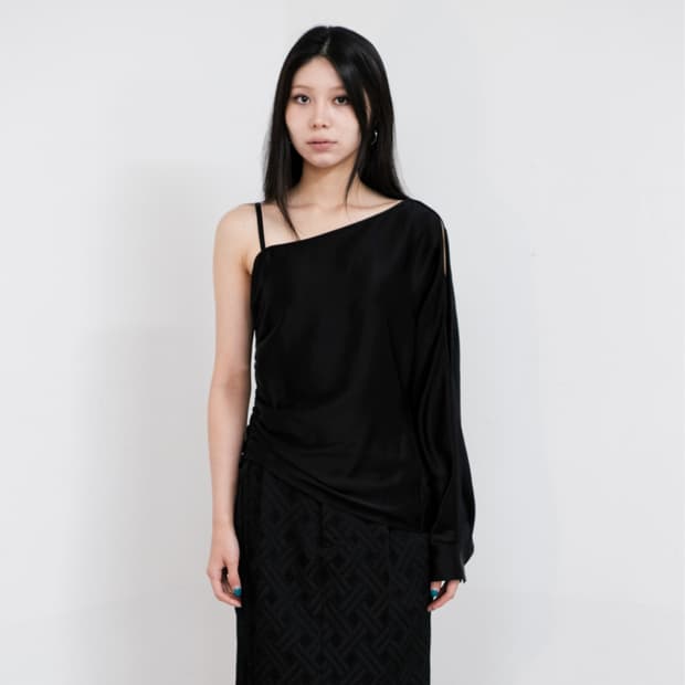 T by Alexander Wang One-Shoulder Top