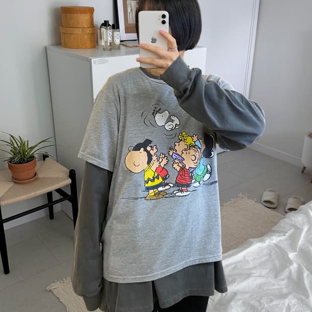 스누피 반팔 티셔츠 (Woman L) AA1069