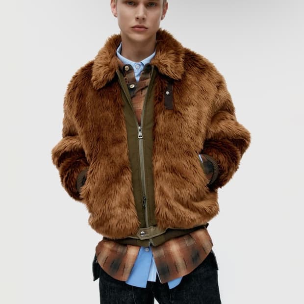 앤더슨벨 플라이트 퍼 봄버 자켓 L