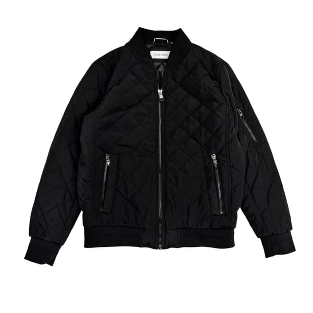 캘빈클라인 퀼팅 블루종 자켓