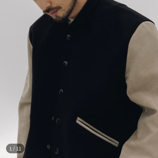 오토매틱 포 더 피플 바시티 자켓 네이비 1