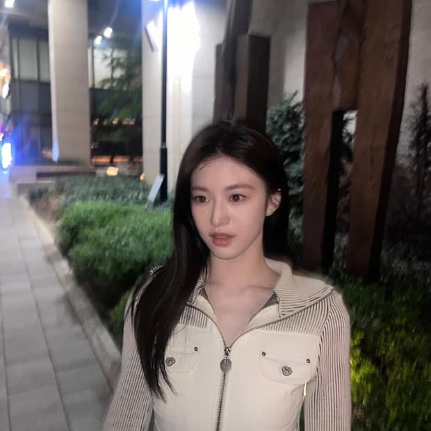 비데블 크로스 카고 배색 가디건