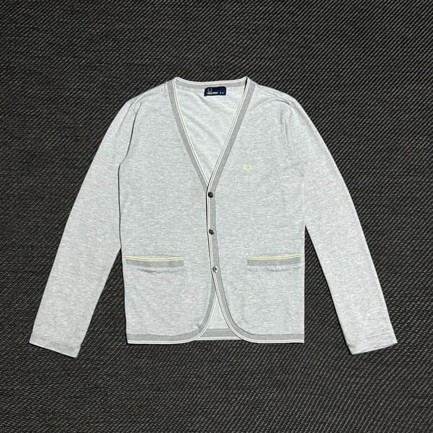 [M] Fred Perry 프레드페리 그레이 코튼 가디건