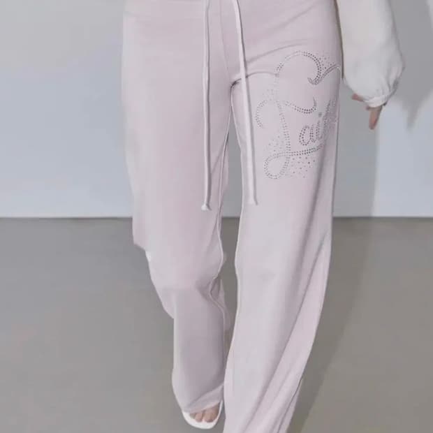 스컬프터 Faith Cotton Track Pants Baby Pink