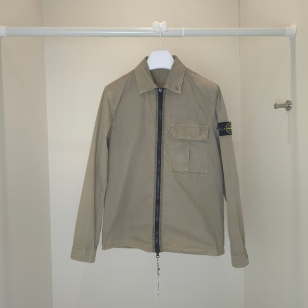[중고/정품] 스톤아일랜드 오버셔츠 카키