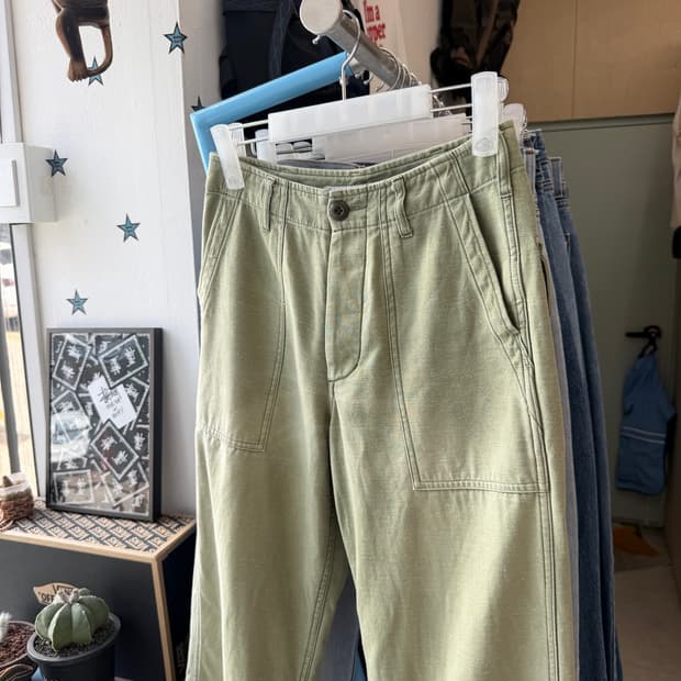 Frame work cotton pants