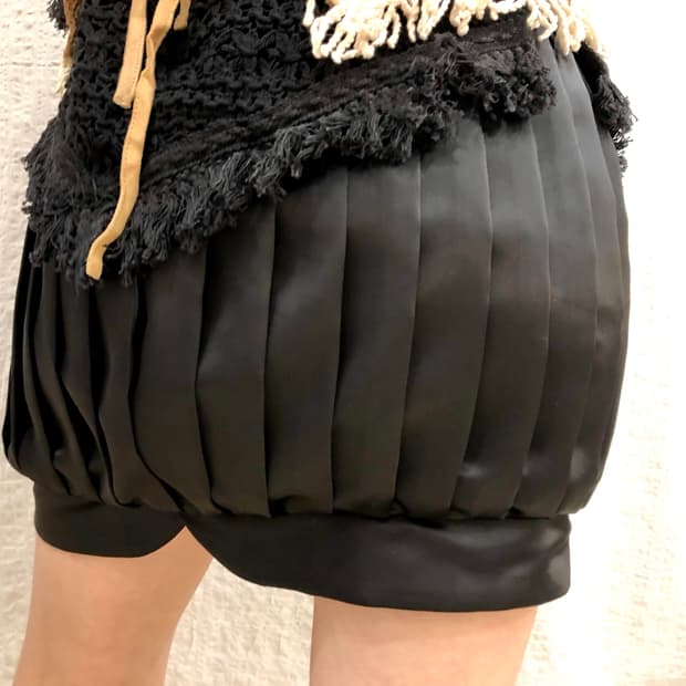 silk shadow pleated mini