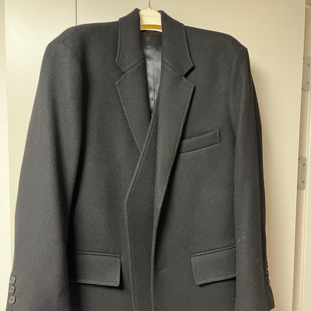 [NOUVMAREE]DOUBLE PANEL HARD WOOL COAT_M