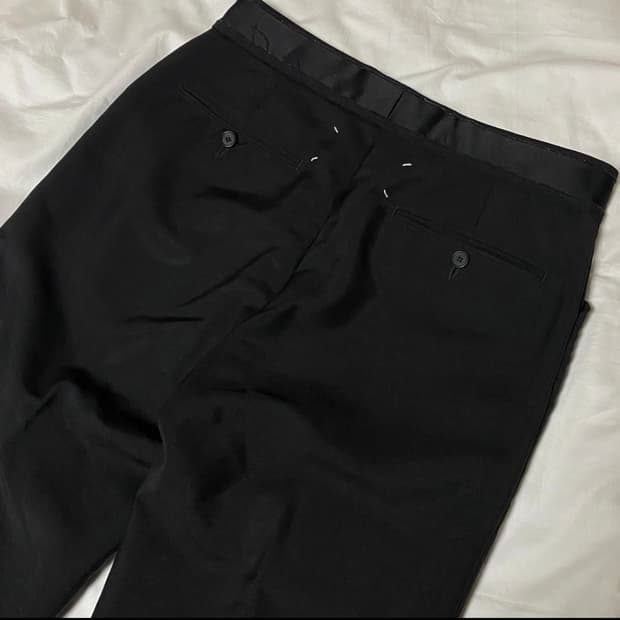 마르지엘라 백스티치 울 슬랙스 트라우저 팬츠