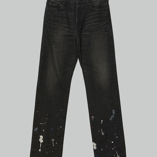 언더커버 23aw 비즈 데님 블랙