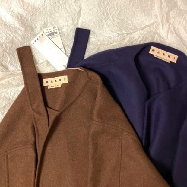 마르니 16AW 기모노 자켓 네이비