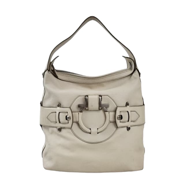 정품 페라가모 간치니 벨티드 가죽 숄더백