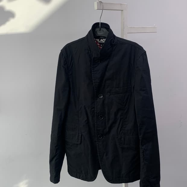 꼼데가르송블랙 깅엄테일러드자켓 s