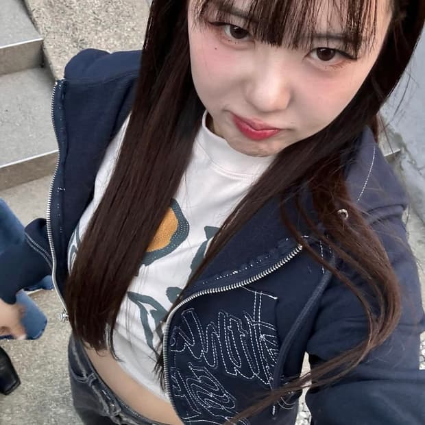 HDEX 스티치드 크롭후드집업