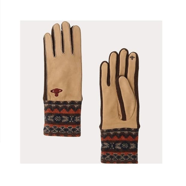 비비안웨스트우드 FAIRISLE 스웨이드 남성 장갑 (새상품)
