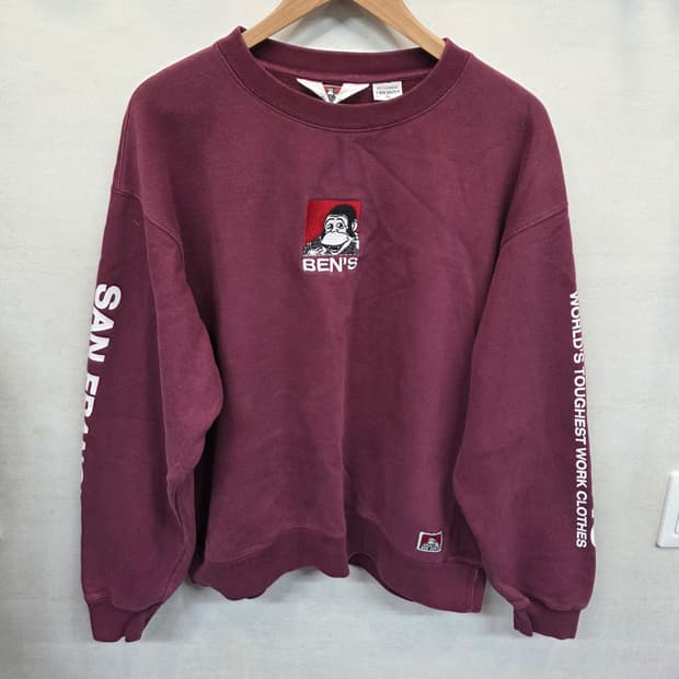 벤데이비스 화이트라벨 아이콘 자수 기모 맨투맨 xl