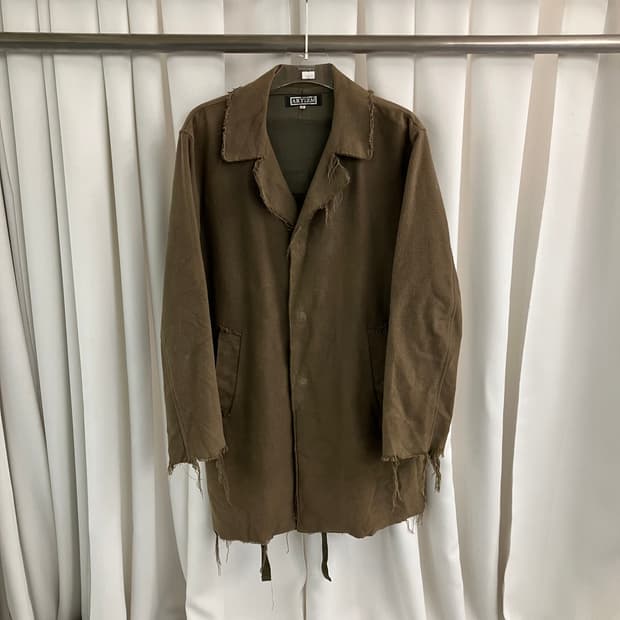 Artizm 카키 디스트레스드 하프 코트 M
