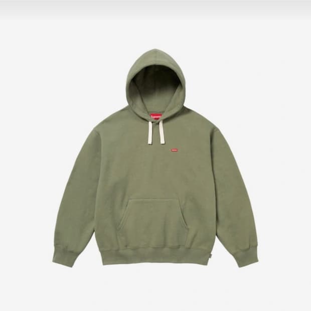 슈프림 스몰박스 드로우코드후드 스웨트셔츠 라이트 올리브 L
