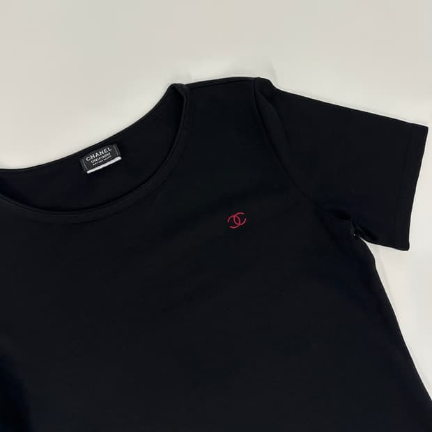 샤넬 자수 cc로고 슬림핏  XS 블랙 (44/55)